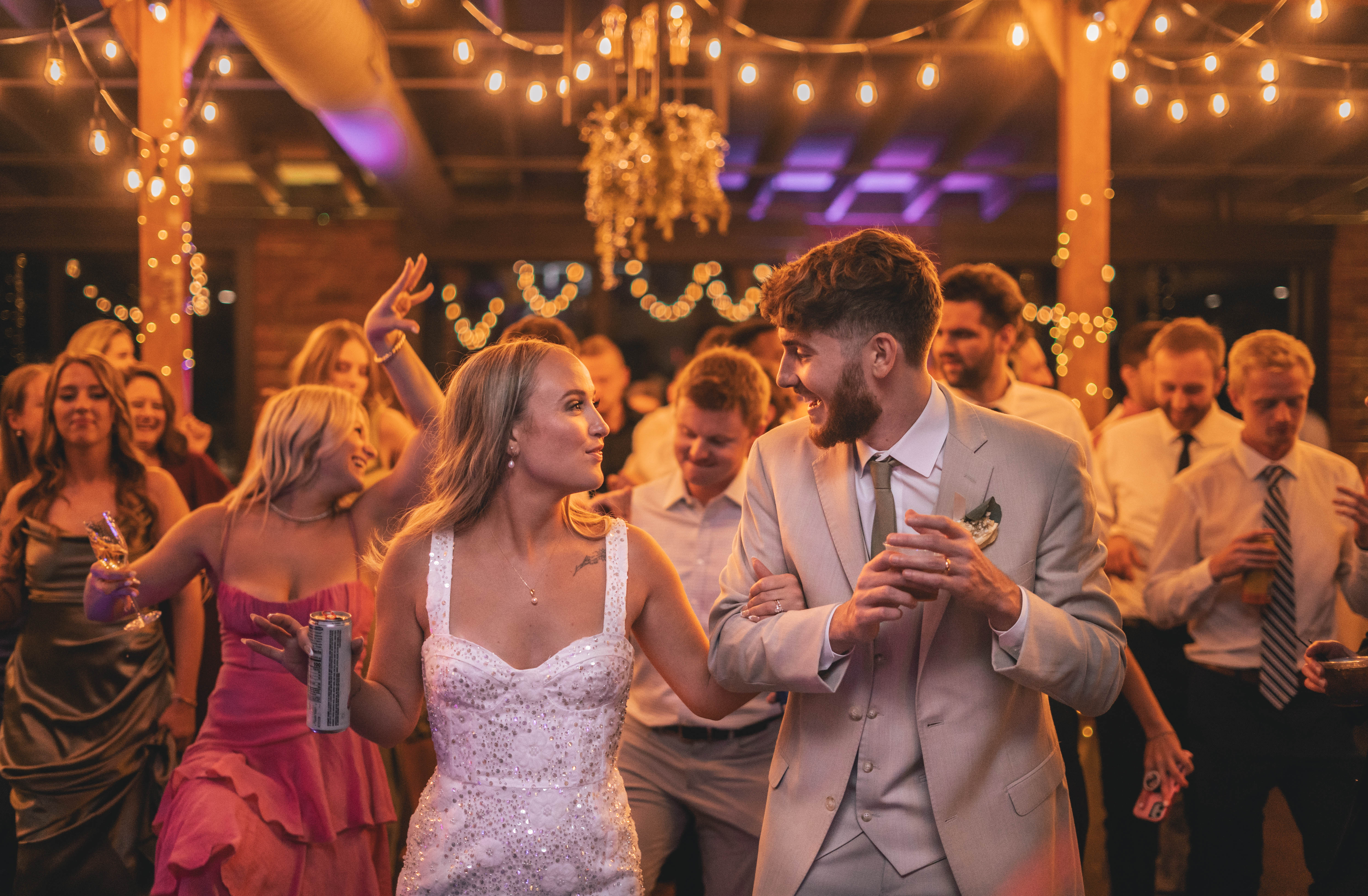 Bride and groom holding hands testimonial photo