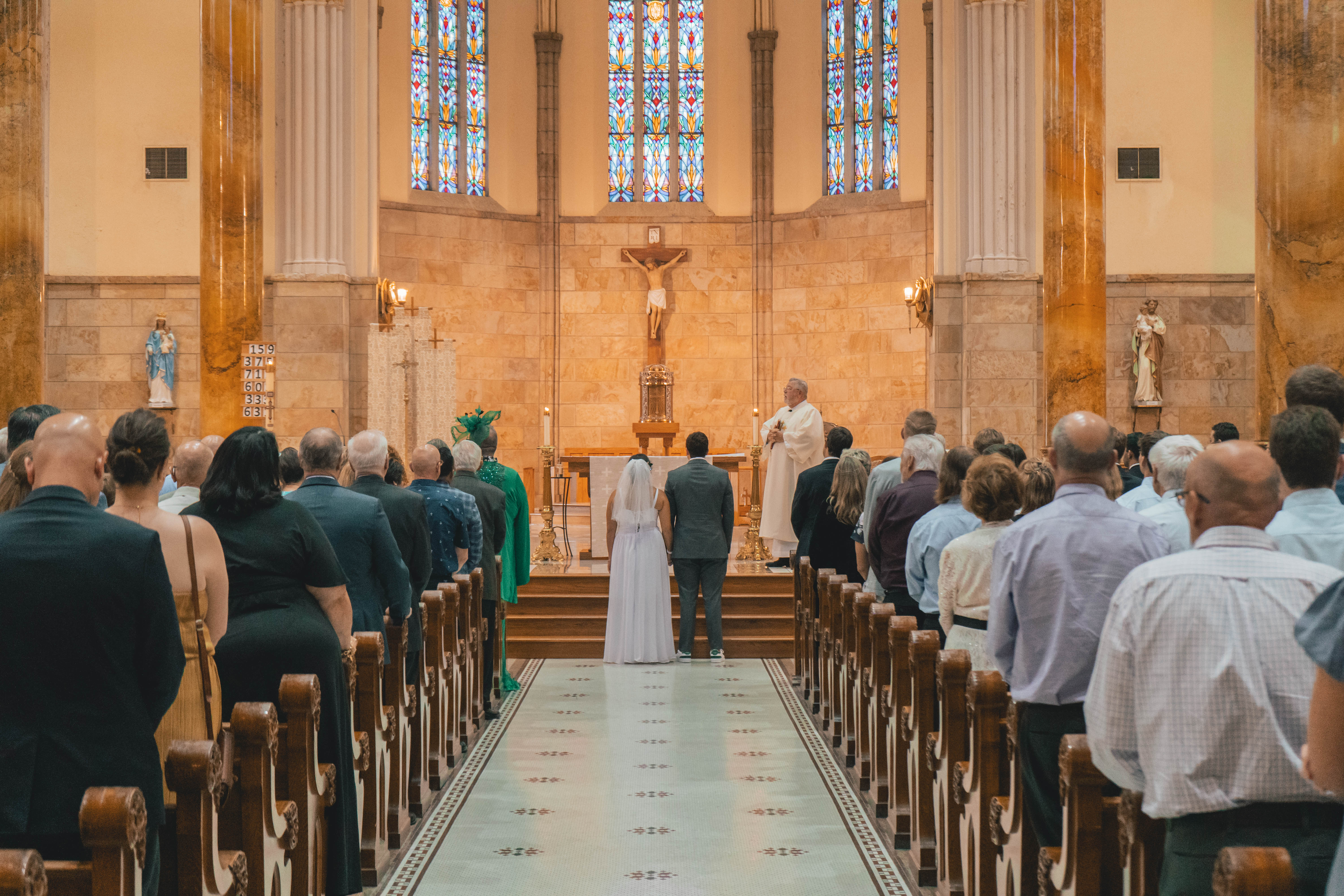 Wedding ceremony photo captured in natural light